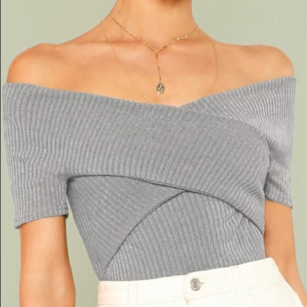 super cute crossed front sweater